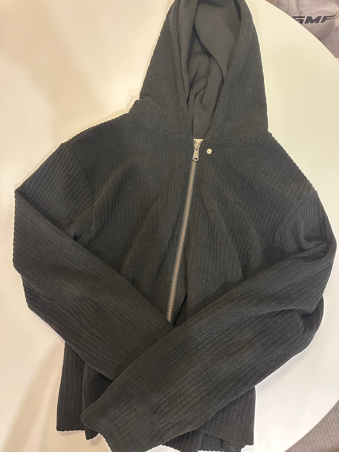 [L]베이컨트 아카이브 모로 립 후드 집업 블랙 상품이미지2