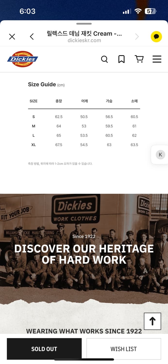 디키즈 릴렉스드 피그먼트 다이 재킷 Desert send 상품이미지2