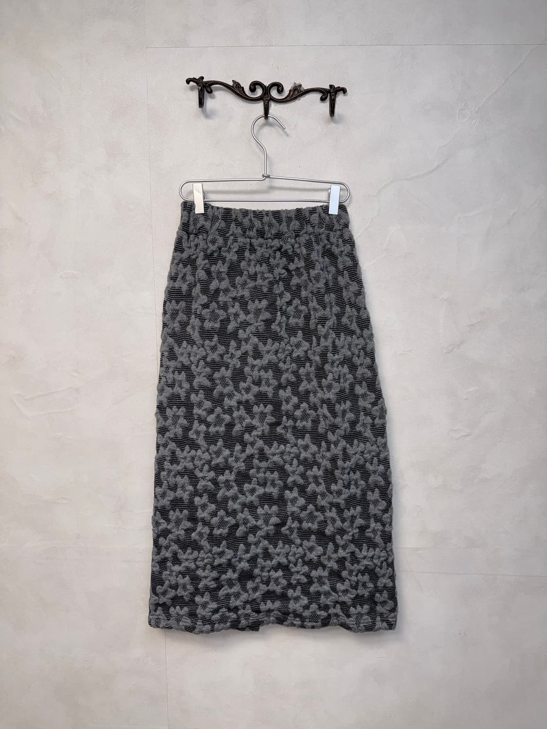Charcoal bohemian flower banding long sk 상품이미지1