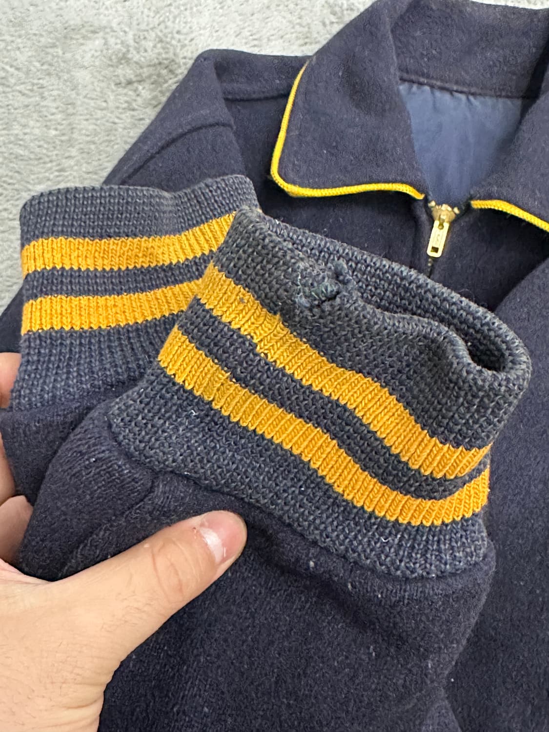 60s ELCO School 리버서블 울 바시티 자켓 M 상품이미지9