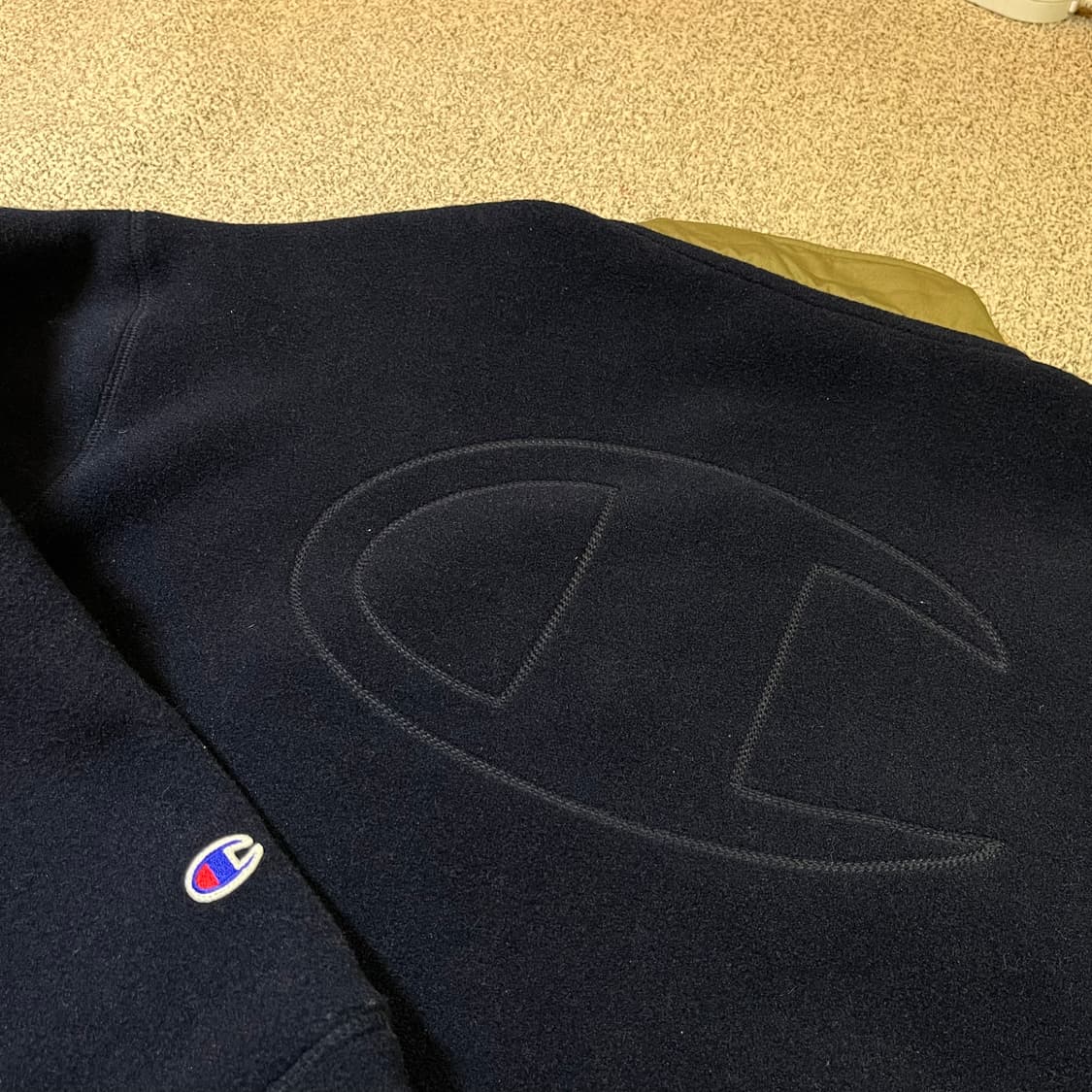 챔피온 빅로고 스냅 플리스 풀오버 상품이미지3