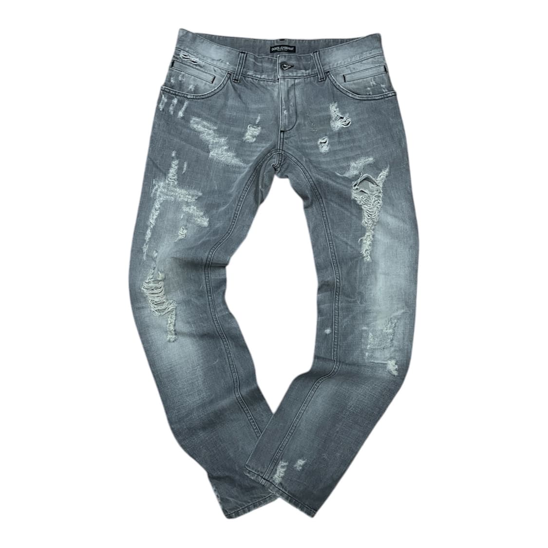 Dolce & Gabbana 디스트로이드 데님 진 워싱 그레이 상품이미지1