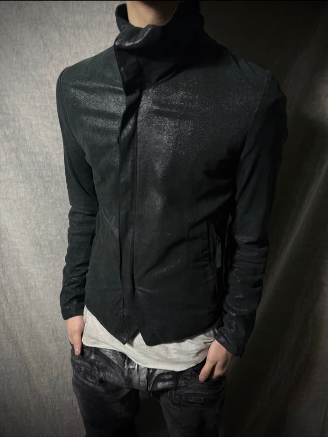 LHP Metallic Coated High Neck Jacket 상품이미지1
