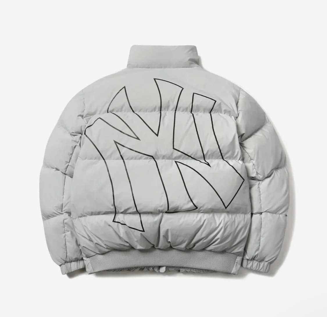 MLB 엠엘비 메가로고 덕다운 숏패딩 NY (그레이) 상품이미지3