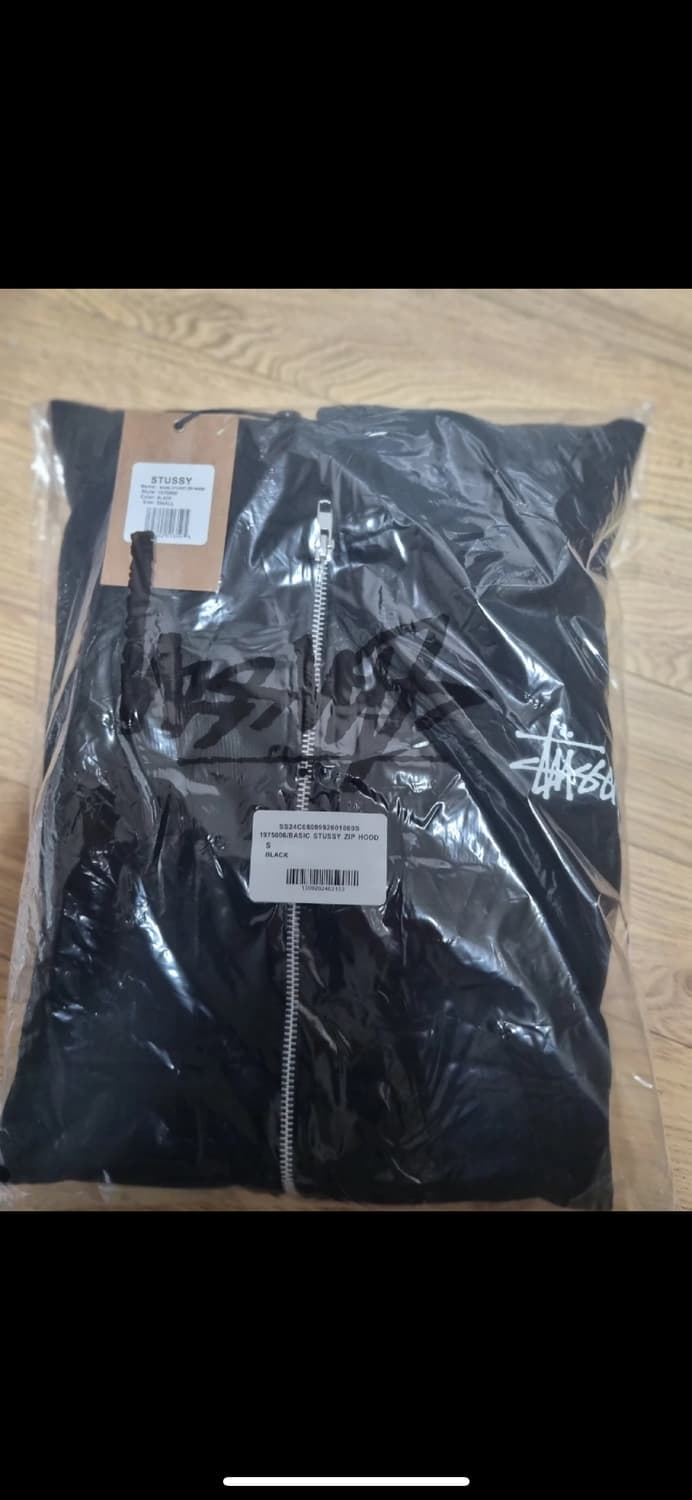새상품 스투시 집업후드 블랙 상품이미지1