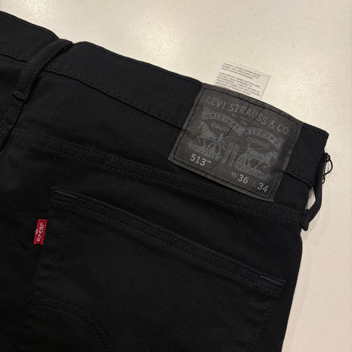 [36x34] 리바이스 513 흑청 블랙 데님 팬츠 청바지 D328 상품이미지3