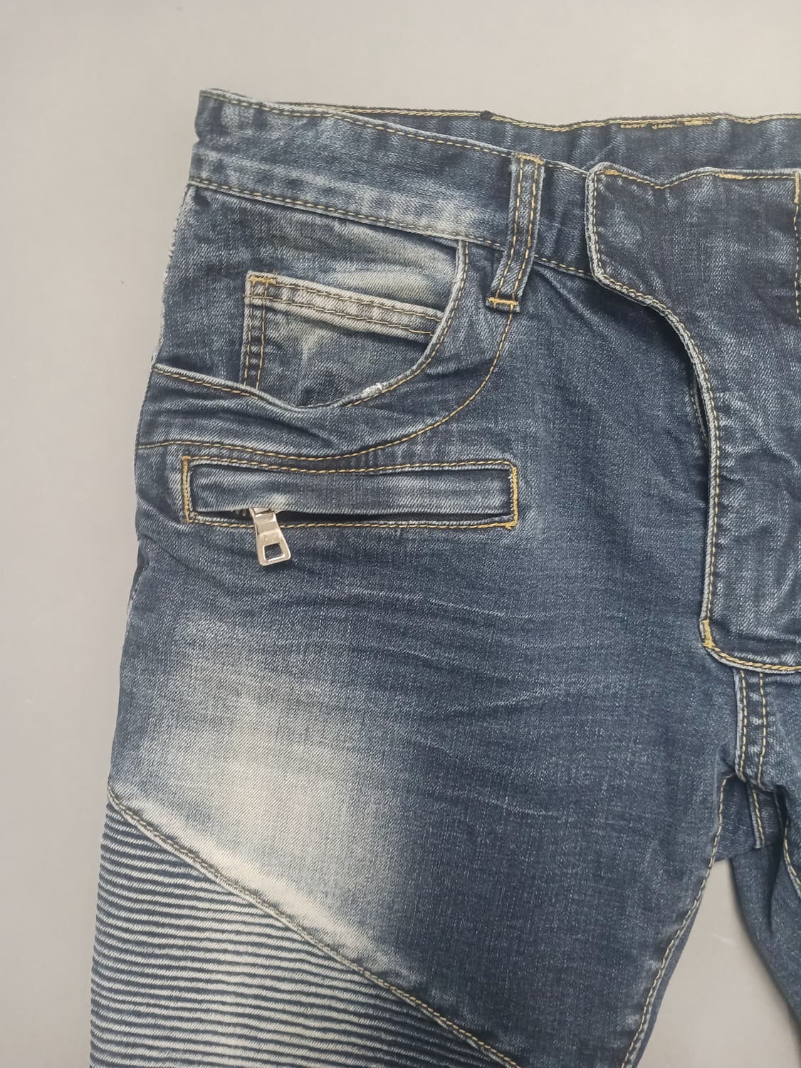 [30] 발망 디스 래더패치 바이커진 청바지 상품이미지2