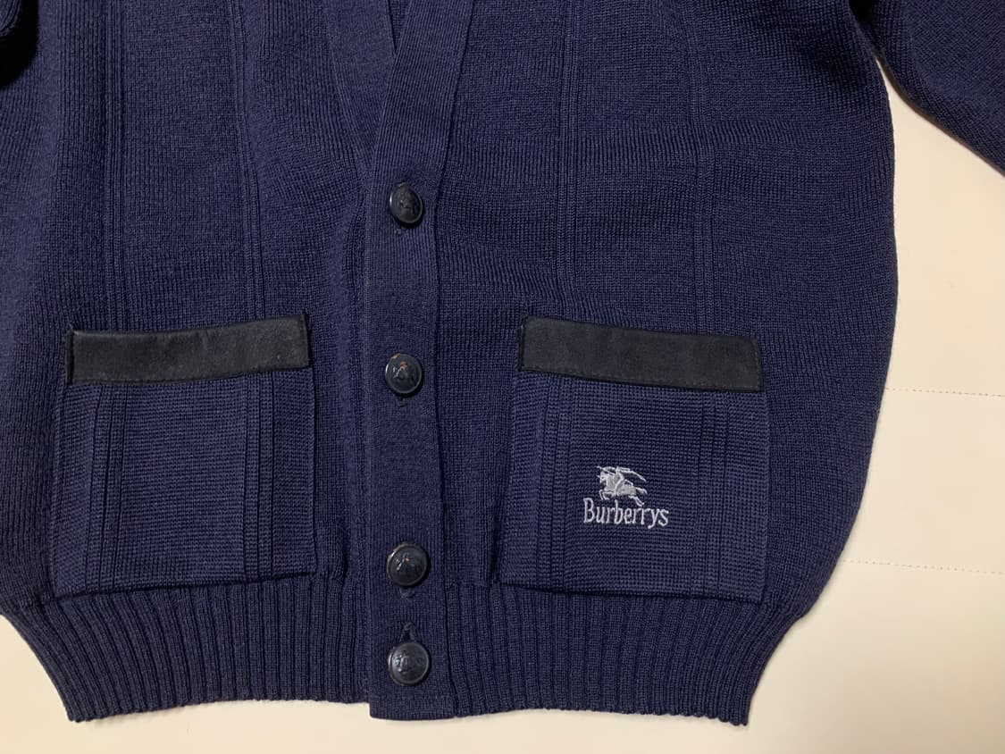 [M] 버버리 네이비 울 코만도 니트 가디건 상품이미지5