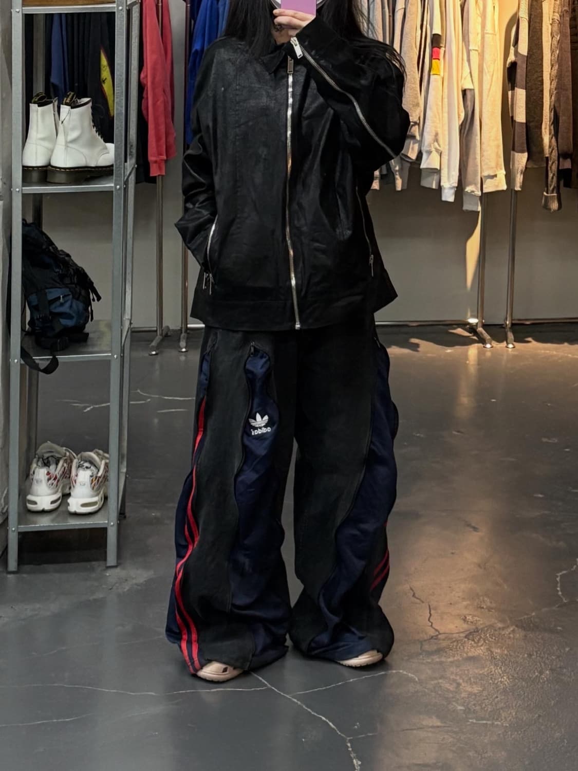 빈티지 블랙 가죽 자켓 A2829 상품이미지1