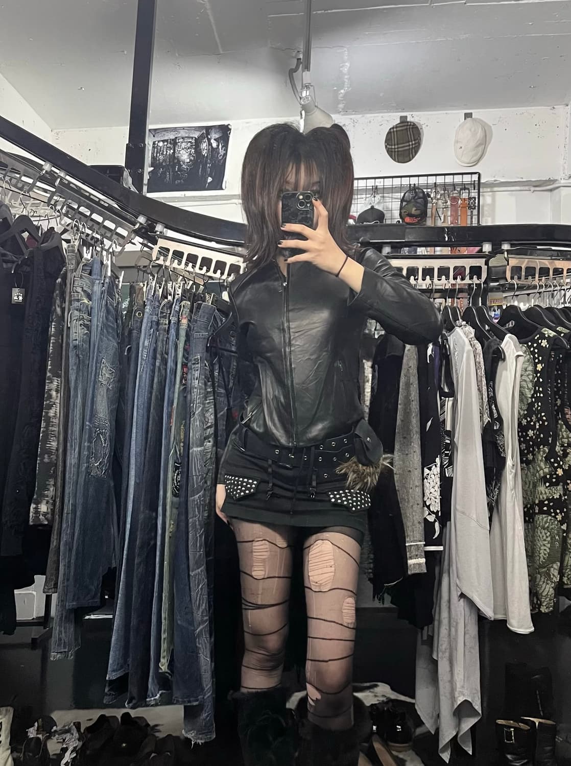 슬림핏 소가죽 레더자켓 상품이미지1