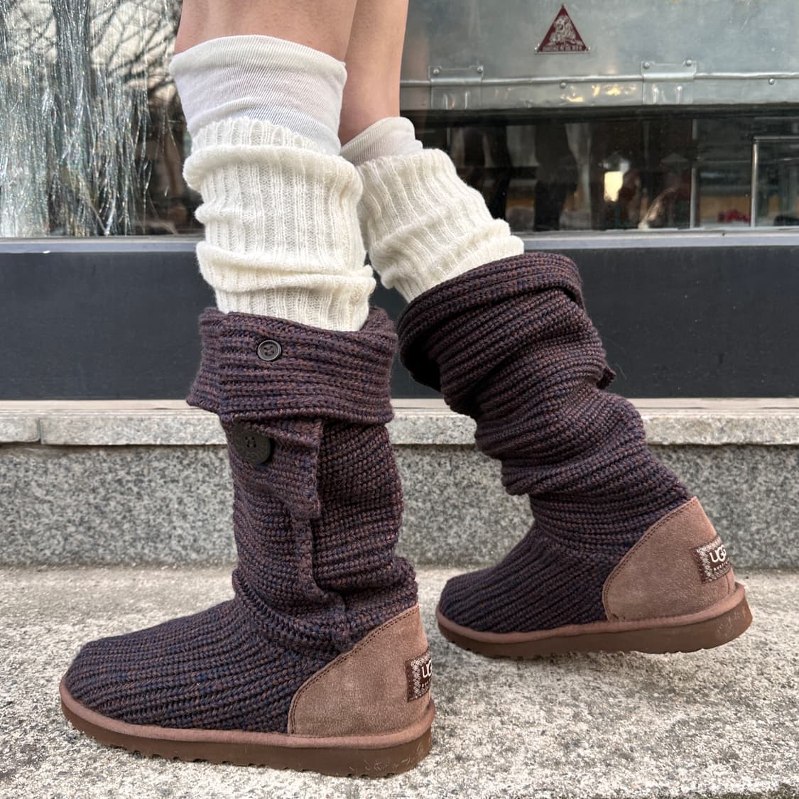 00s 딥 브라운 어그 카디 니트 부츠 상품이미지7