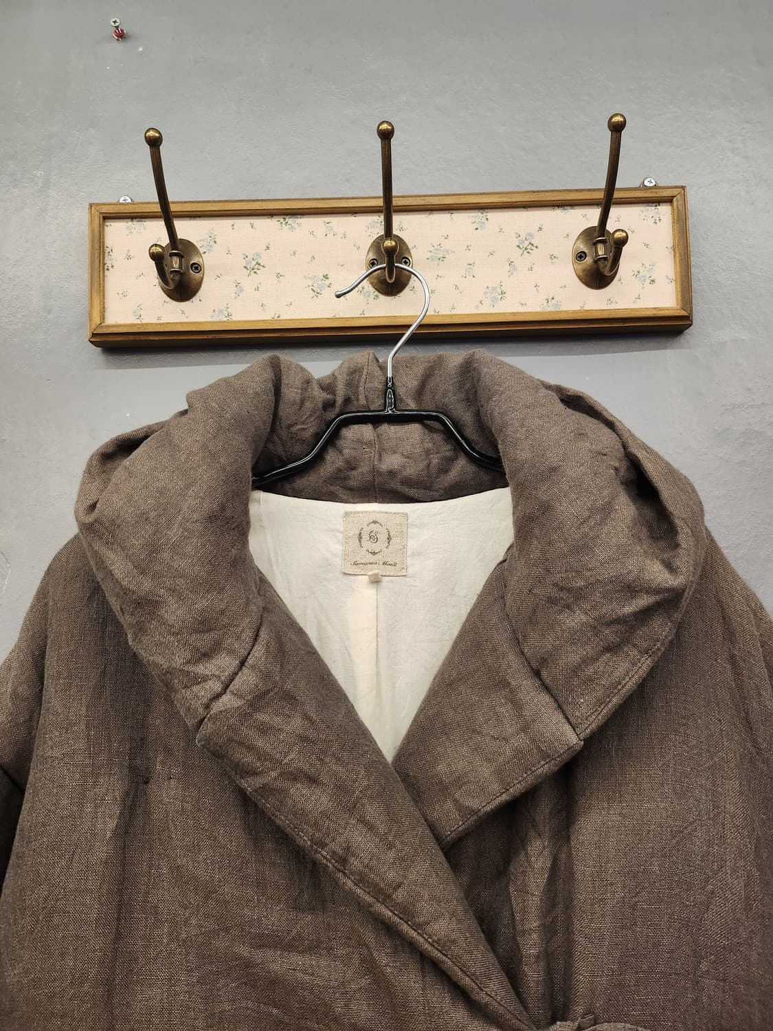 일본빈티지 사만사모스 린넨패딩아우터 상품이미지2