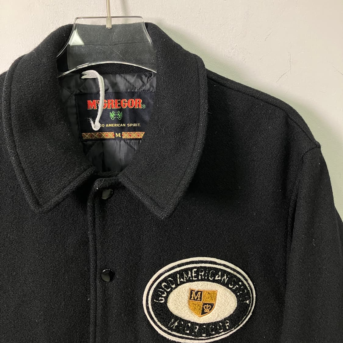맥그리거 블랙 울 바시티 자켓 M 상품이미지4