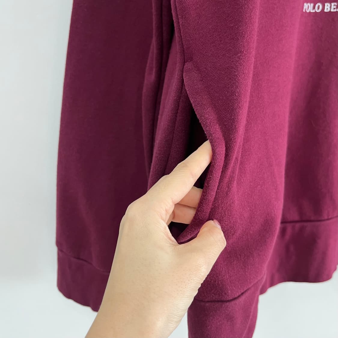 폴로 랄프로렌 폴로 베어 버건디 후드티 상품이미지5