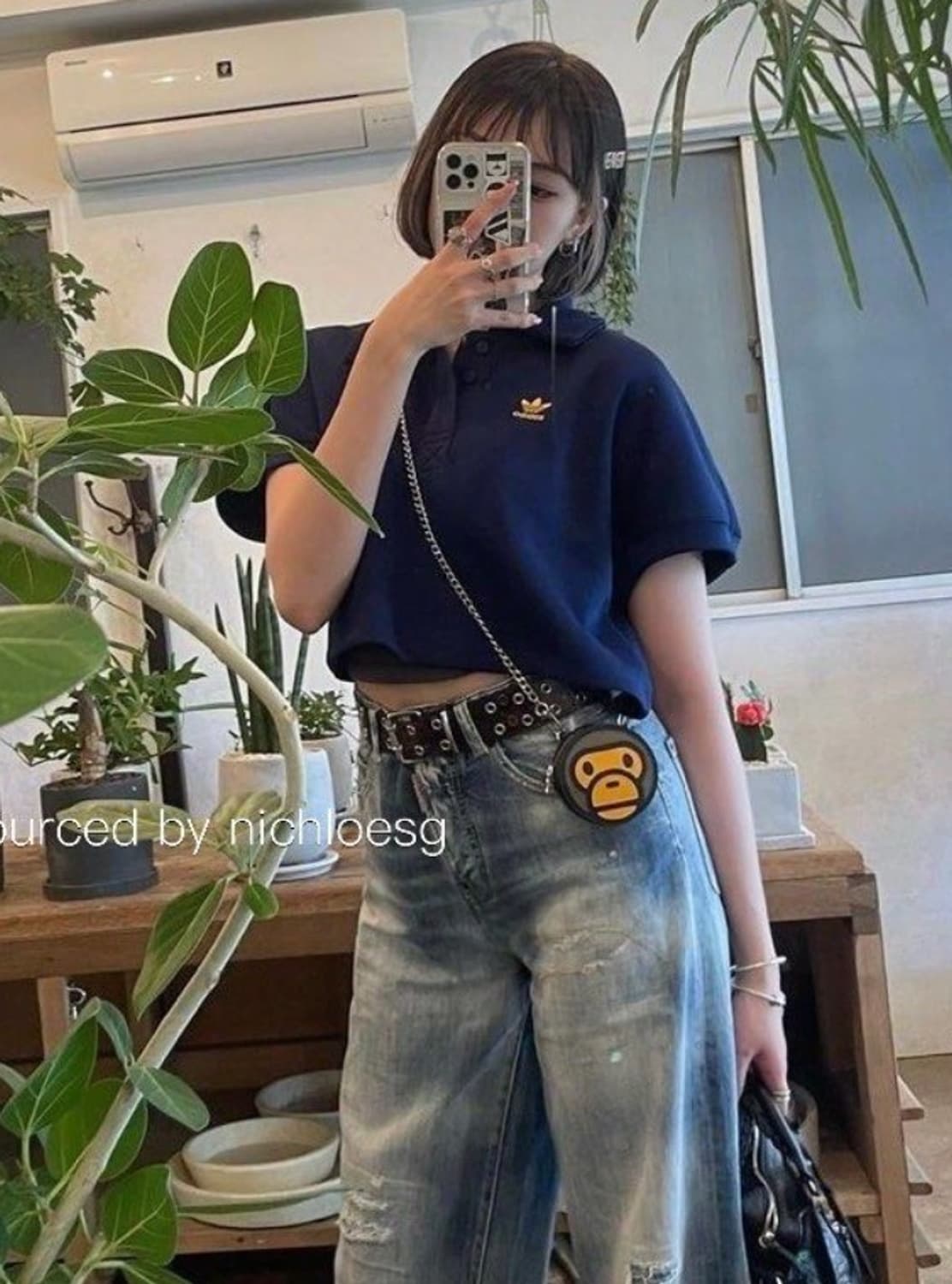 Bape 베이프 마일로 페이스 미니 숄더백 블랙 상품이미지3
