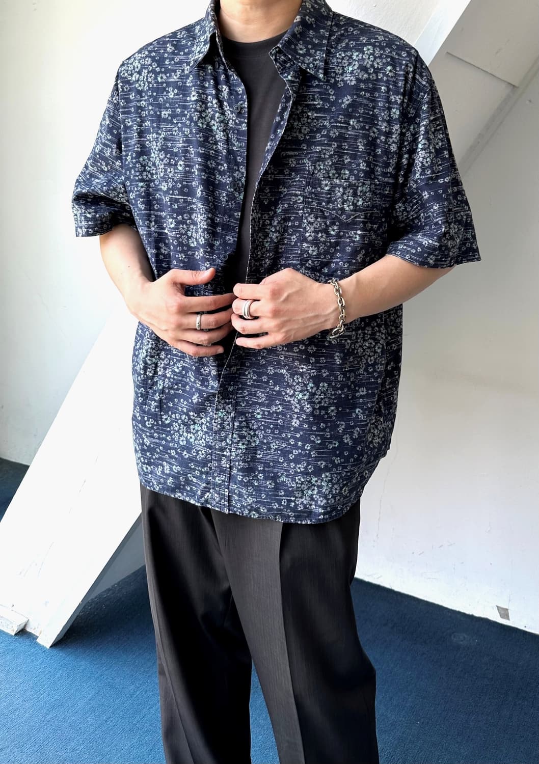 Natural cotton design pattern H/S shirt 상품이미지8