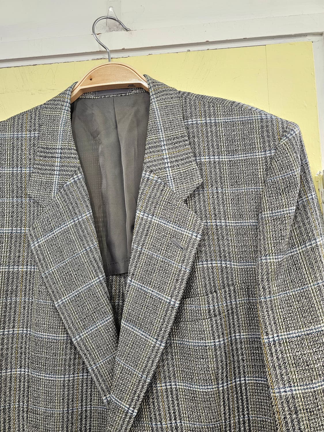 Christian Dior Monsieur 울 실크 그린 체크자켓 상품이미지3