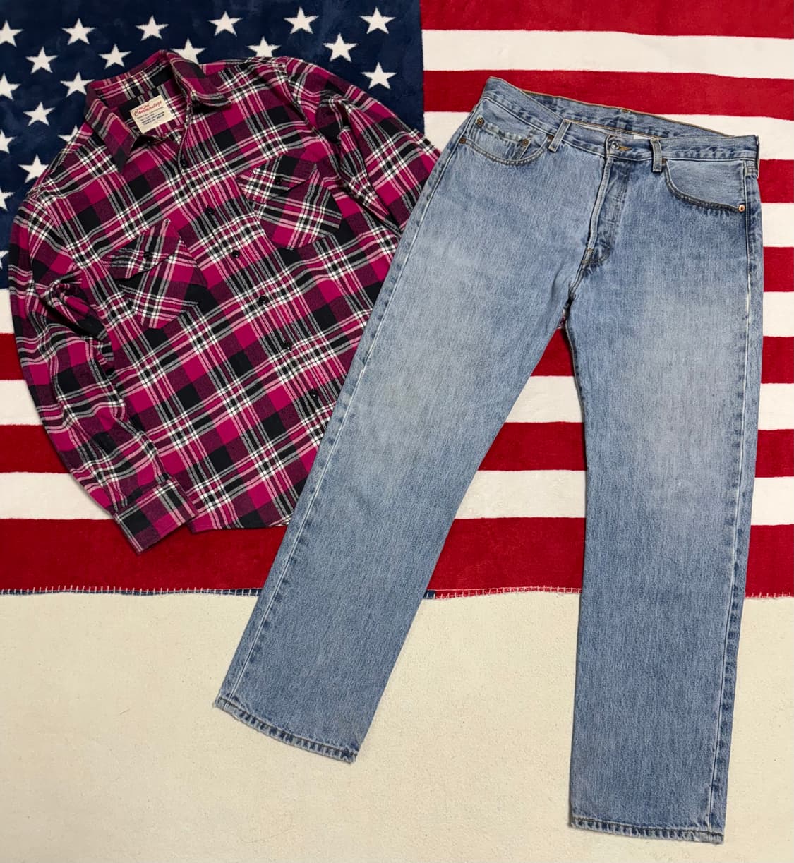 빈티지플란넬셔츠 워크웨어 flannel shirt 타탄체크 vintage 상품이미지9