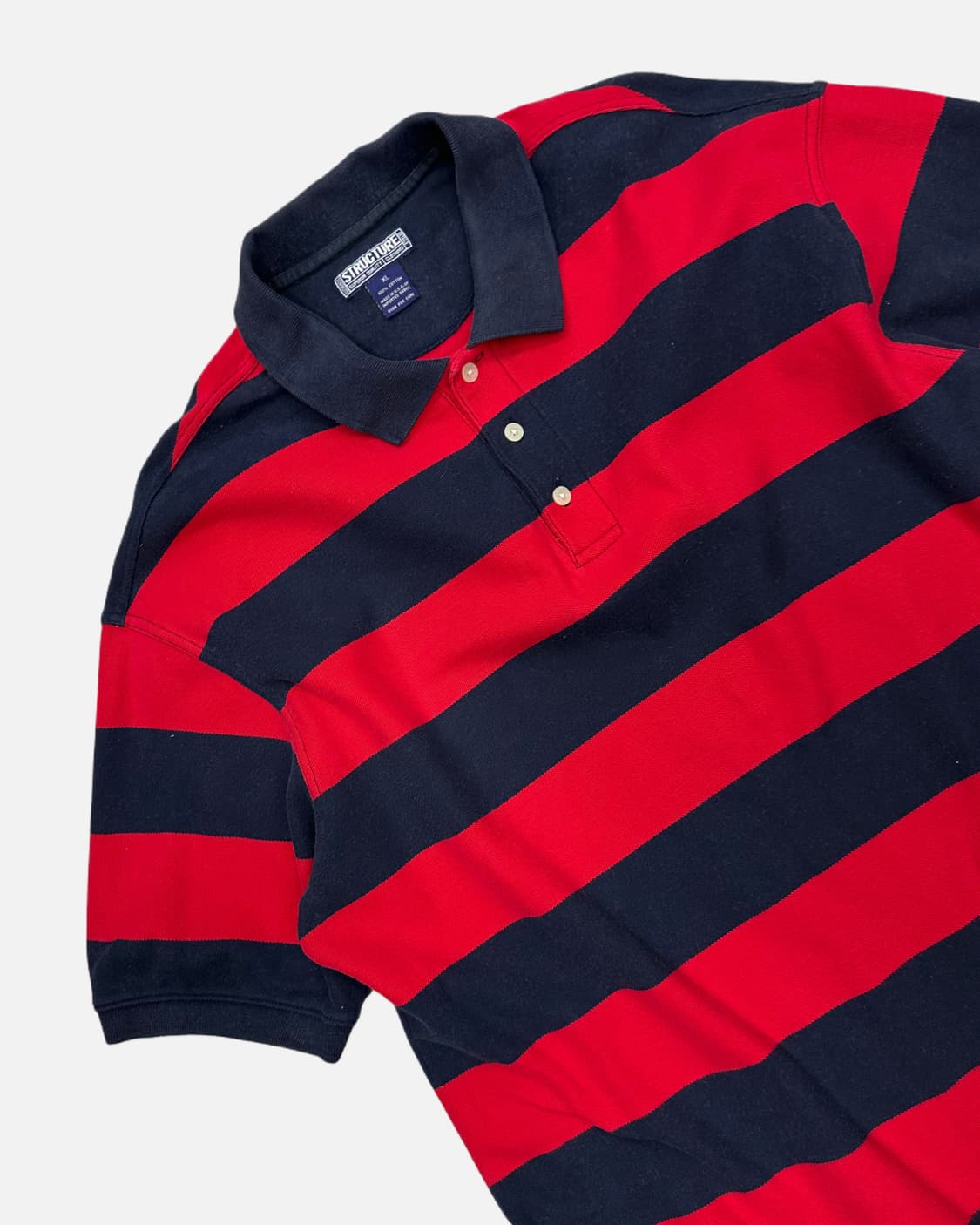 STRUCTURE 90's red stripe pk t-shirt 상품이미지2