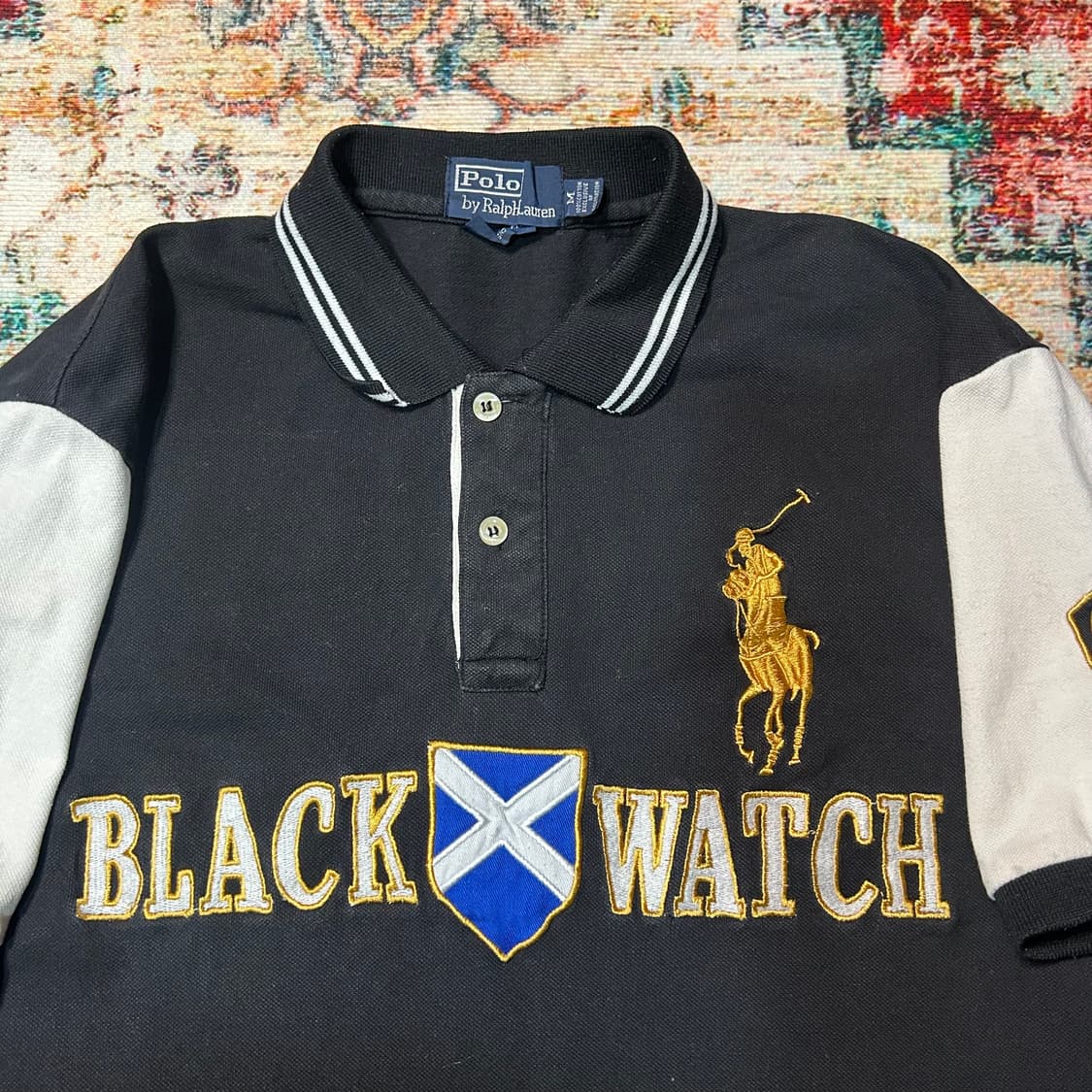 [M] 폴로 랄프로렌 치프키프 블랙와치 빅포니 카라 반팔 상품이미지3