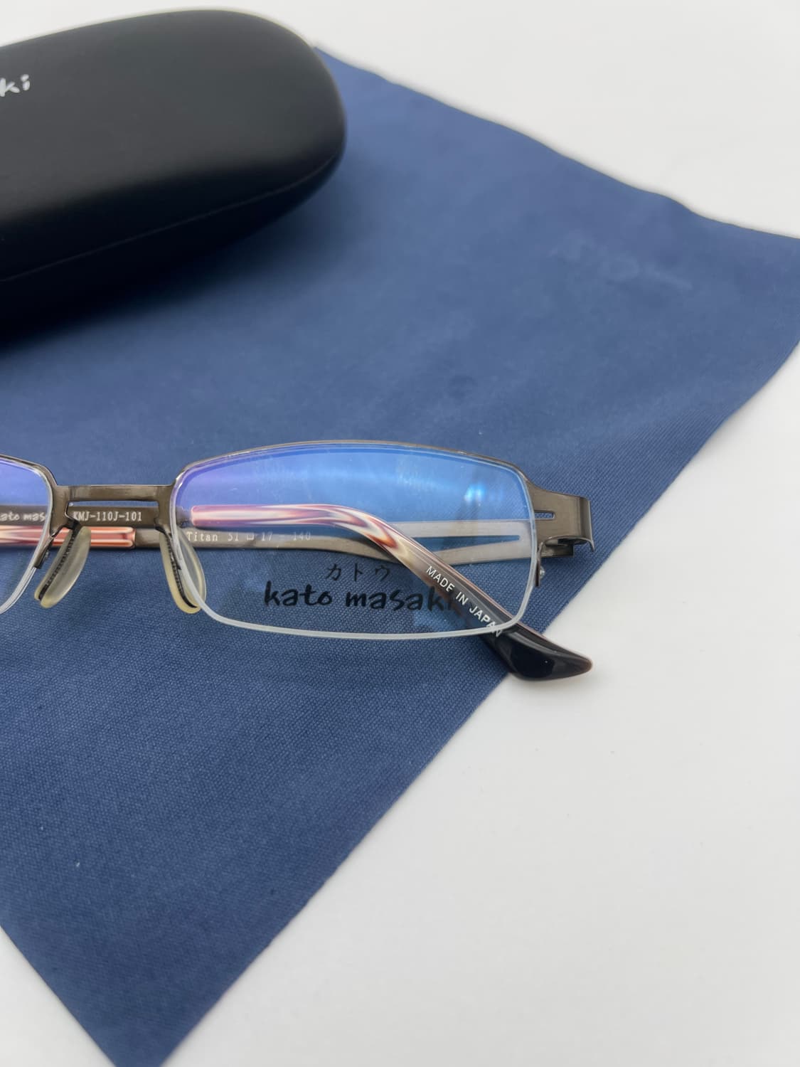 카토 마사키 Kato masaki 반무테 스퀘어 안경 KMJ-110J 상품이미지2