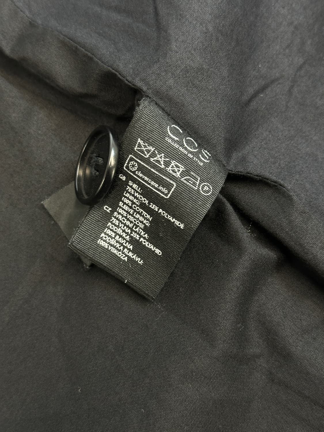 cos 코스 스플릿 울 카코트 블랙 38 상품이미지6