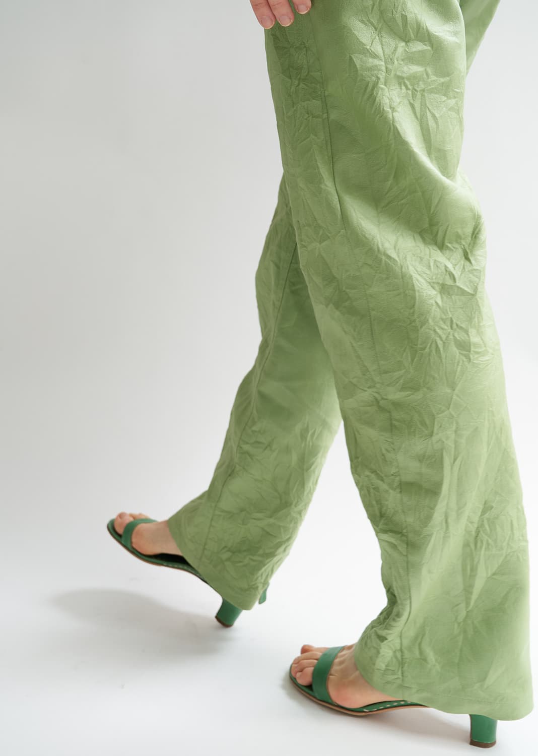 티크 FAUX LEATHER WRINKLE JEANS 상품이미지4