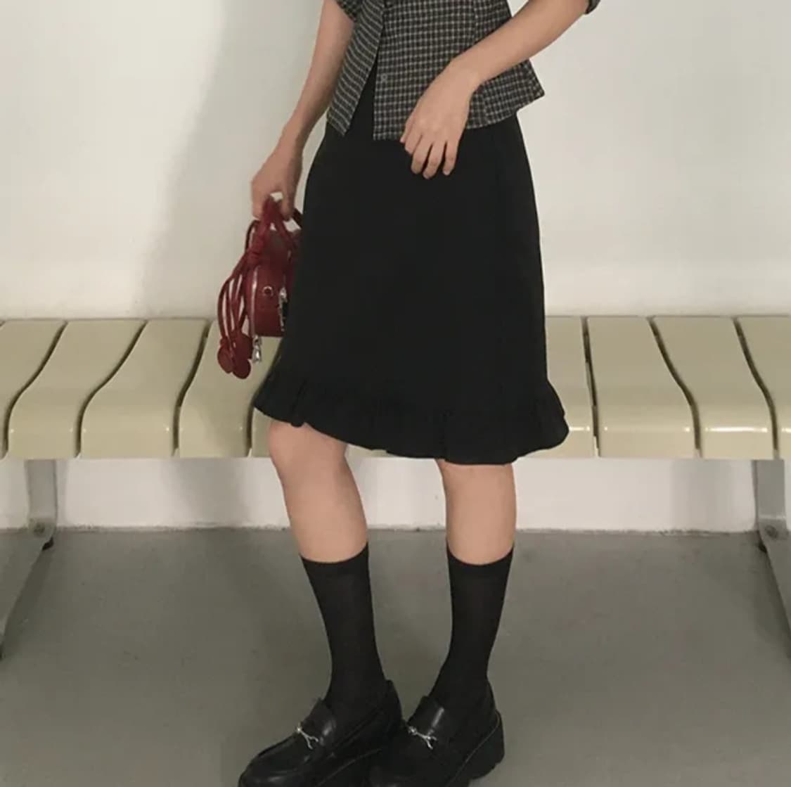 모로이 미디 프릴스커트 s 상품이미지2