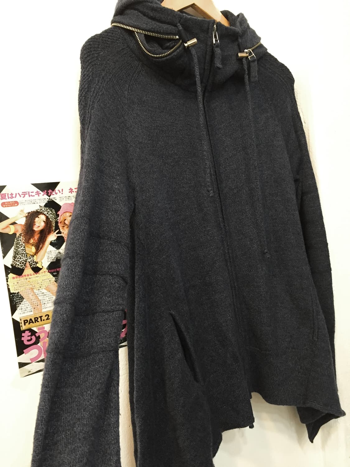 빈티지 언발 지퍼 후드집업 상품이미지5