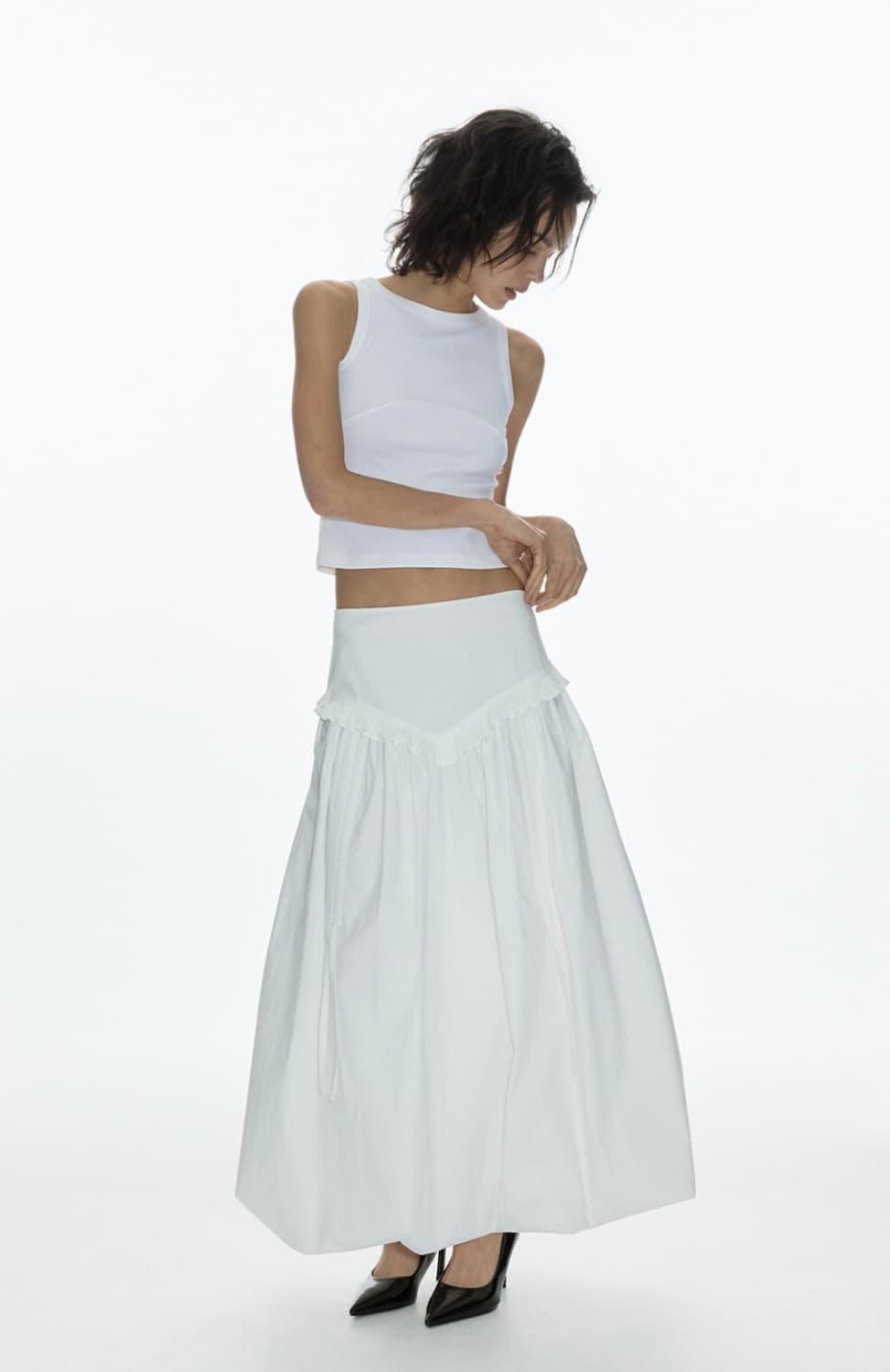 밀로 우먼 벌룬 셔링 맥시 스커트 상품이미지4