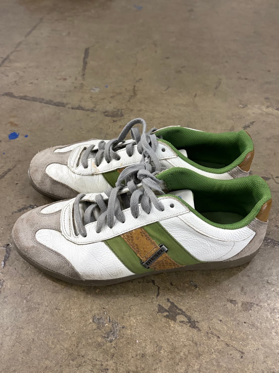 Disel 흰색/녹색 스니커즈 운동화 275 상품이미지4