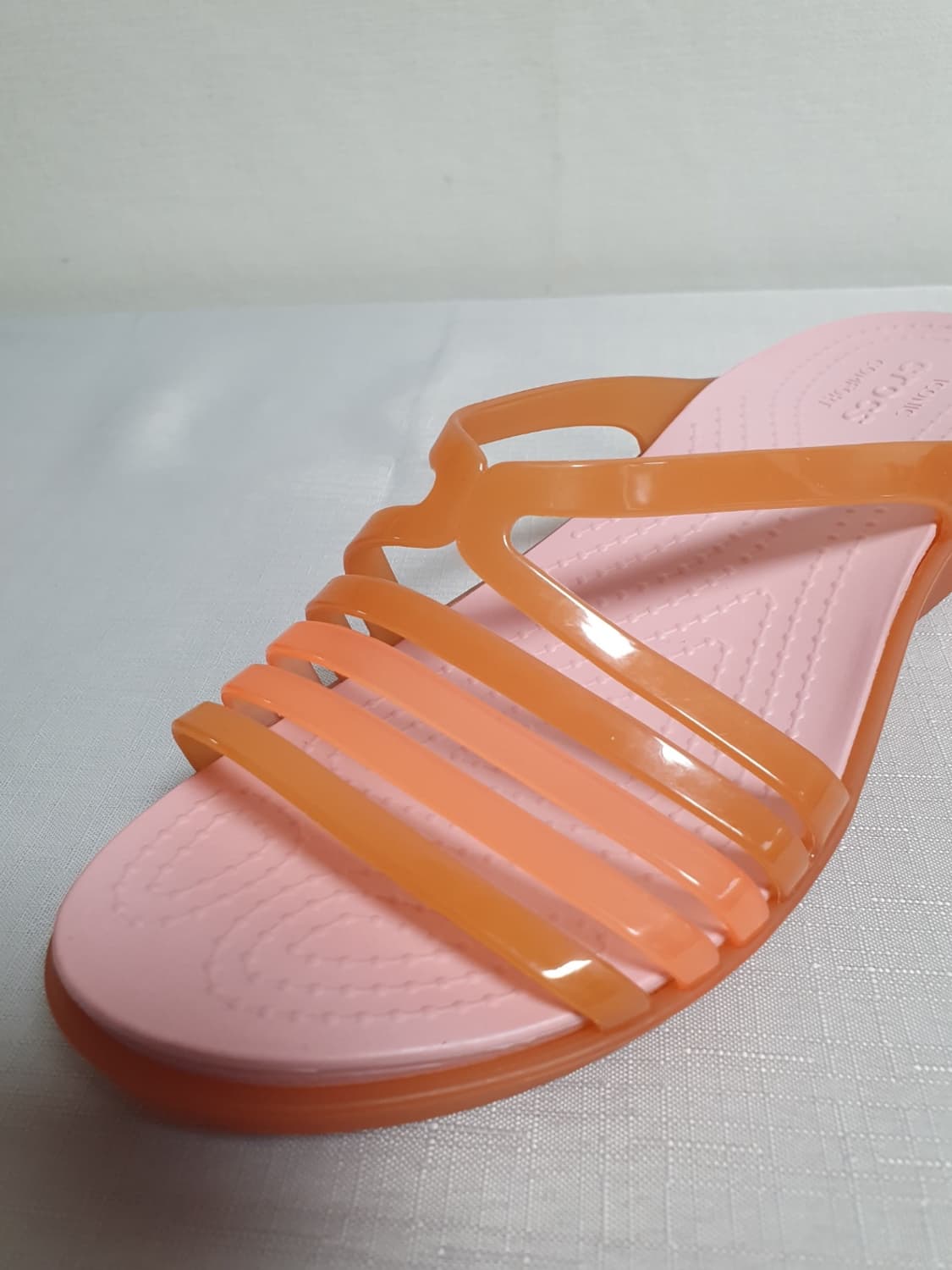 택포가 240mm 크록스 샌들 이자벨라 미니 웨지 코랄 스트랩슬리퍼 상품이미지7