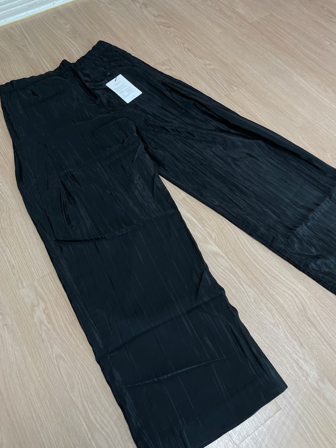유스 플리츠 팬츠 바지 S 블랙 상품이미지2
