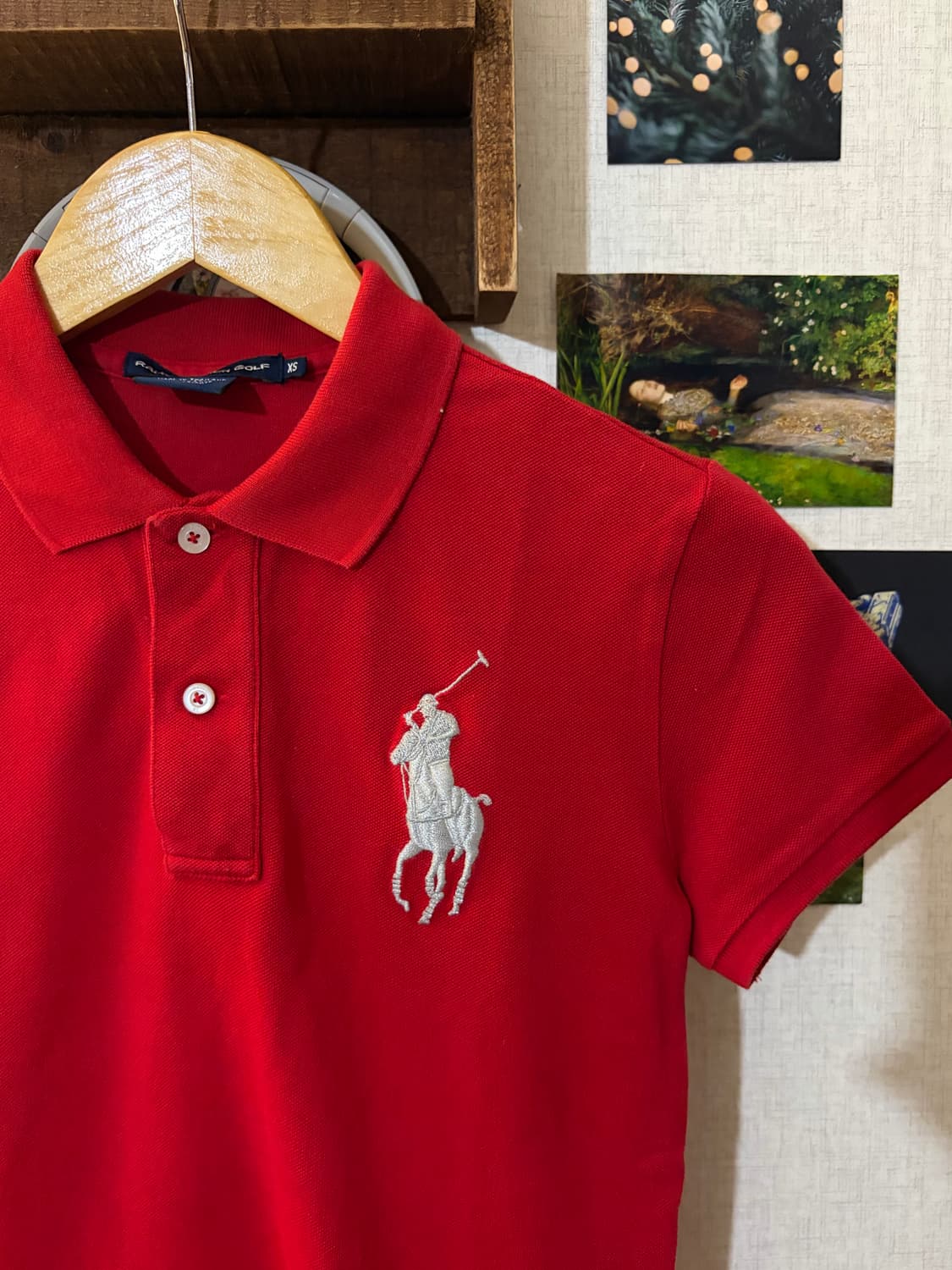 xs) 폴로 랄프로렌 골프 빅포니 pk티 레드 카라티 상품이미지7