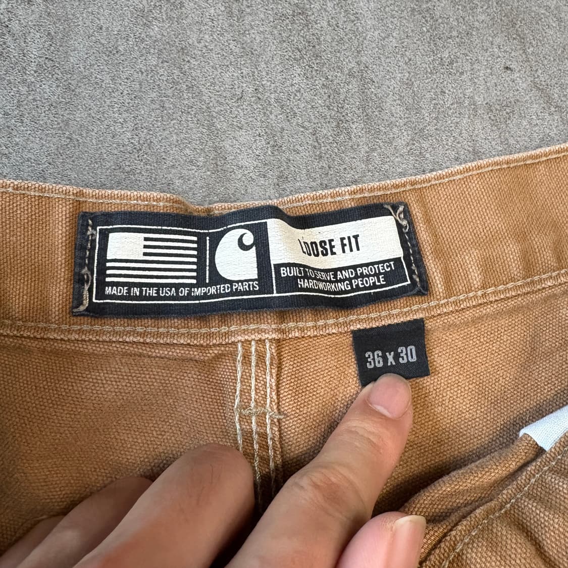 Carhartt 칼하트 오리지널 브라운 더블니 팬츠 바지 상품이미지5