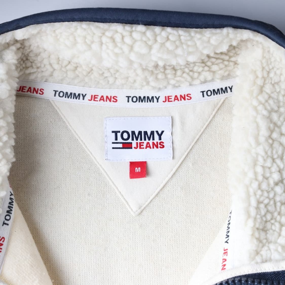 타미진스 빅로고 쉐르파 양털 플리스 집업 자켓 M 상품이미지5