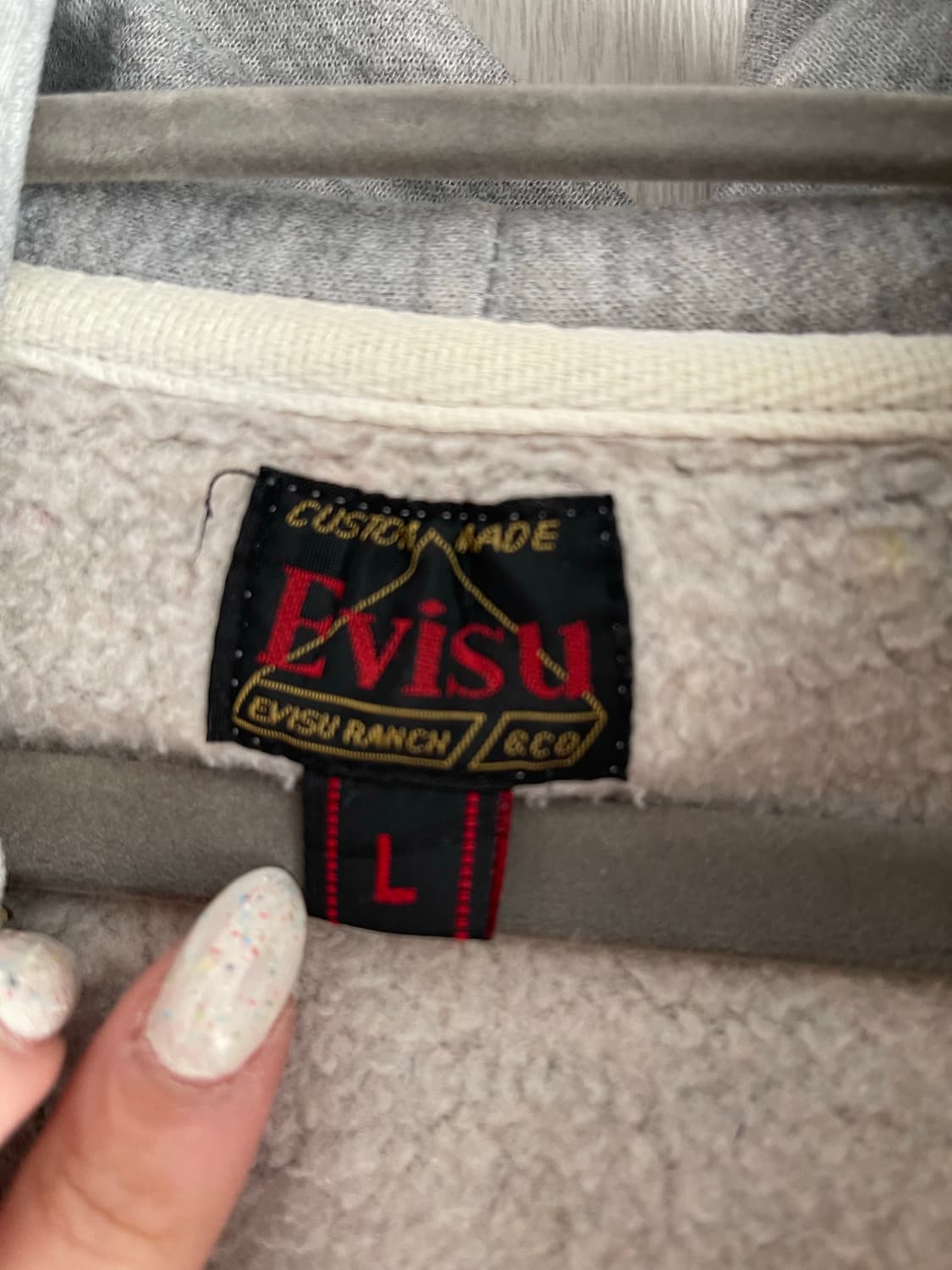 빈티지 에비수 회색 후드집업  상품이미지7