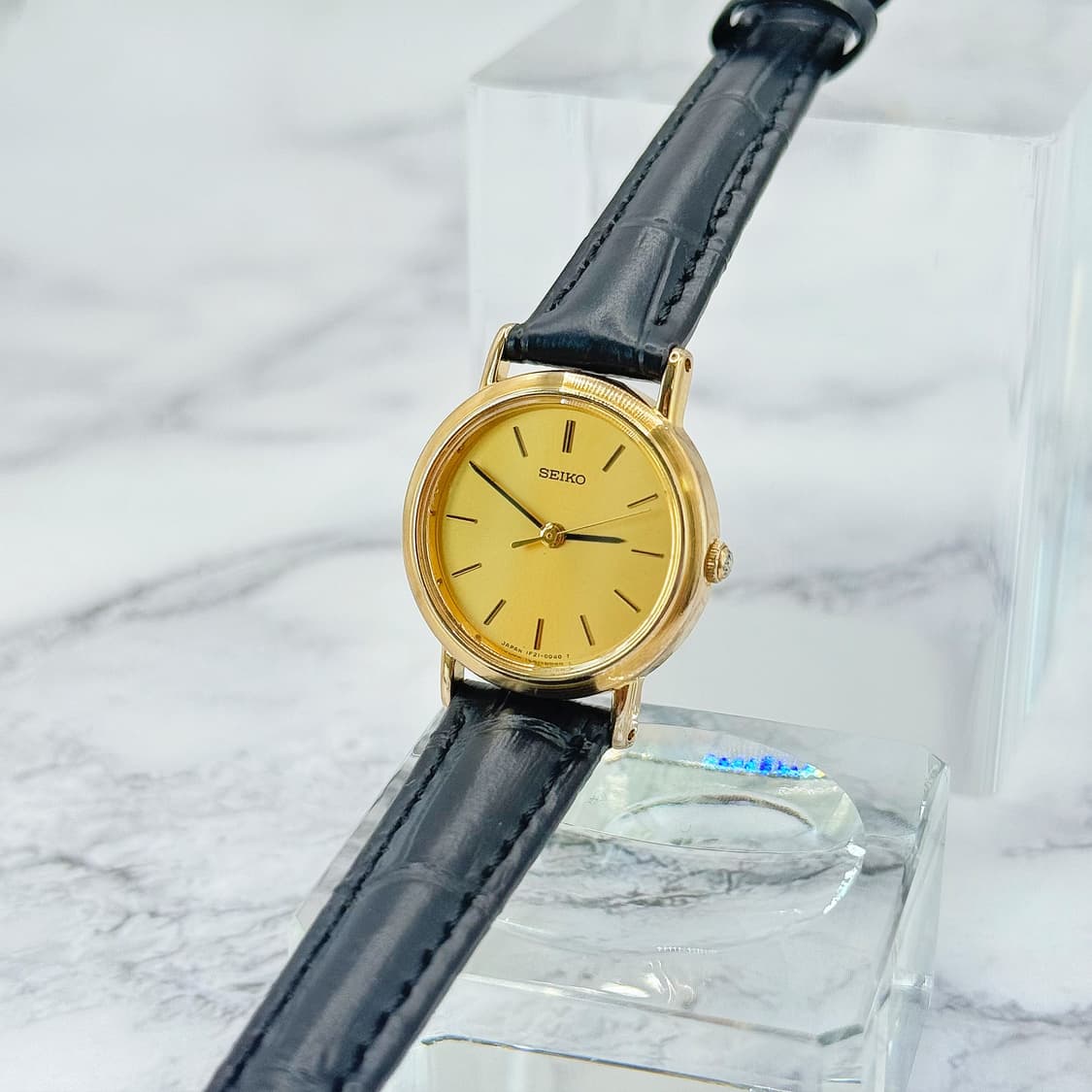 80s90s 빈티지 세이코 클래식 골드 라운드 워치 상품이미지7