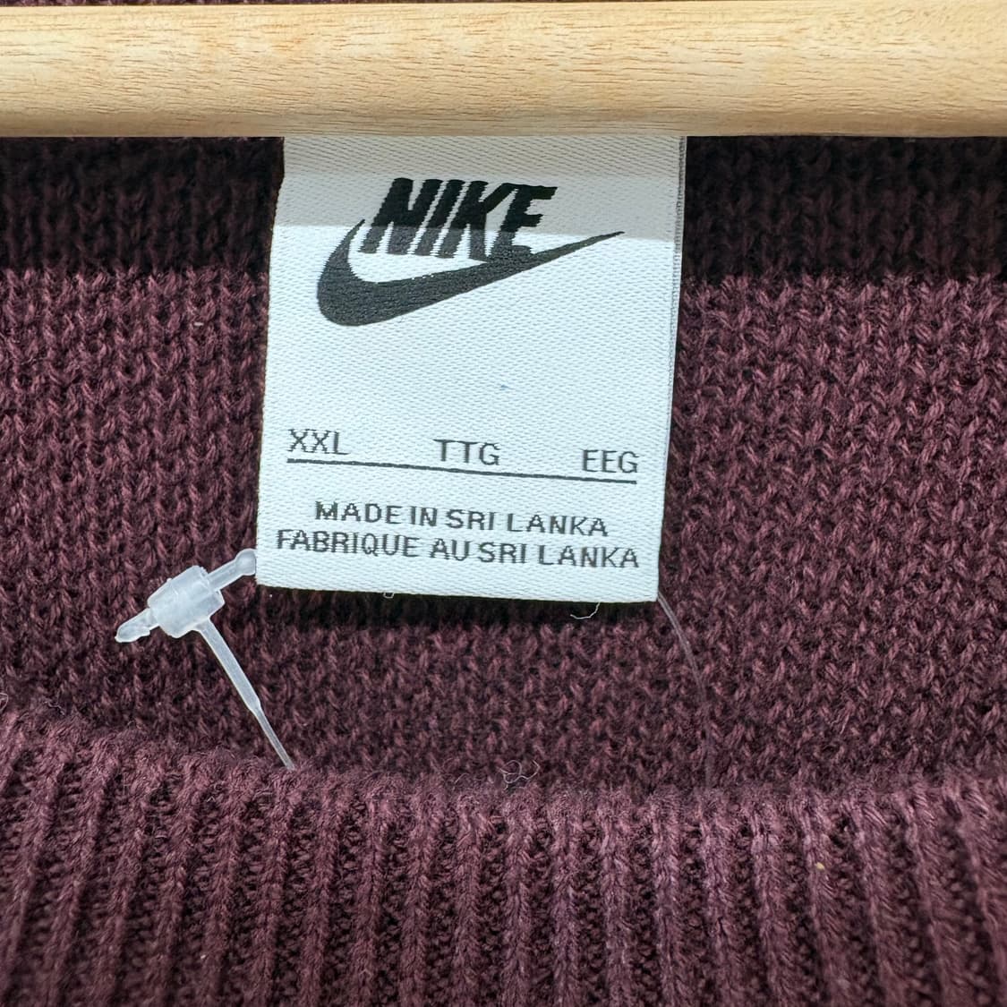 나이키 버건디색 니트 스웨터 남XXL 상품이미지3