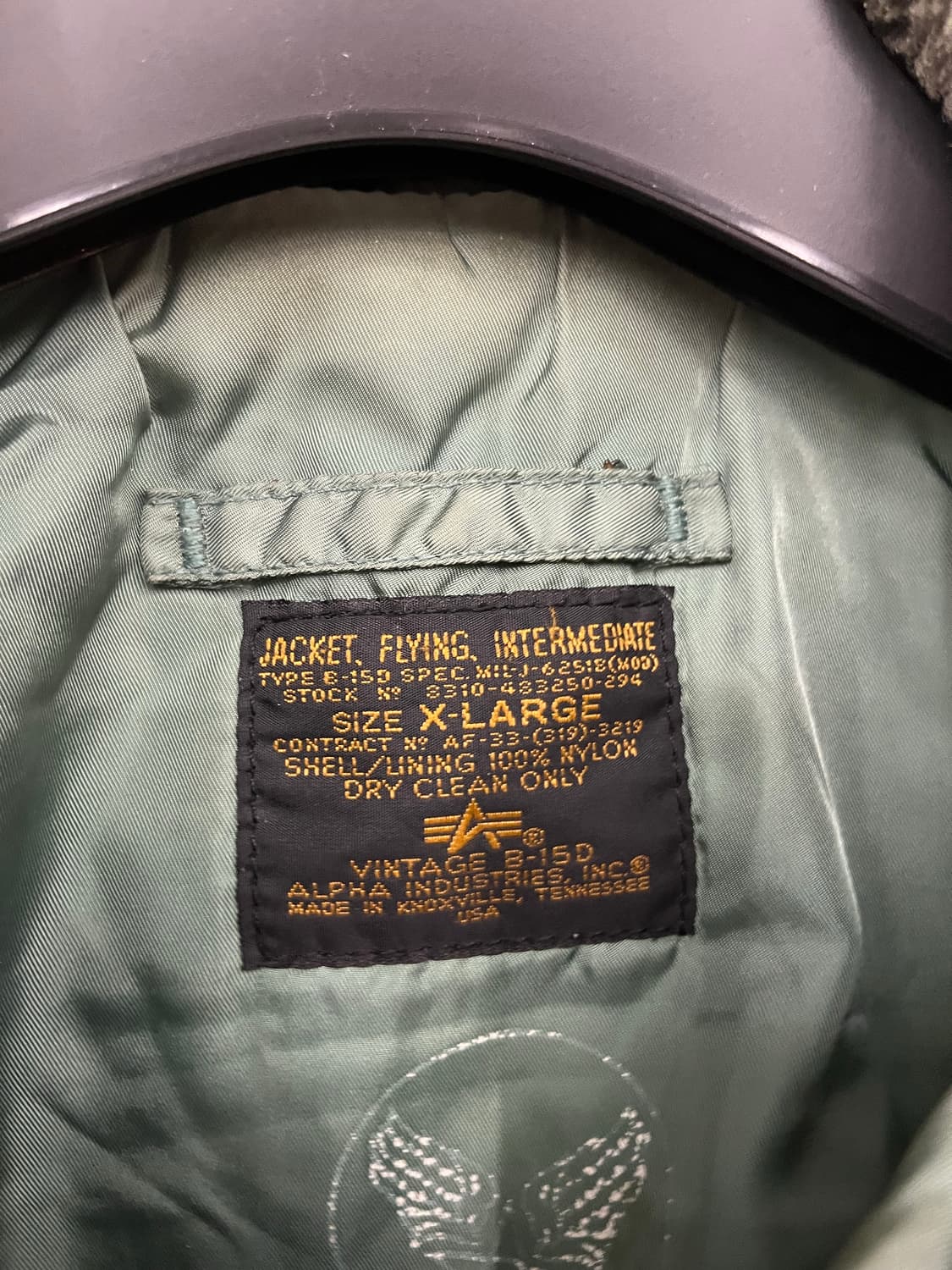 오리지날 미국제조 알파사 미공군 B-15D 항공점퍼 상품이미지5