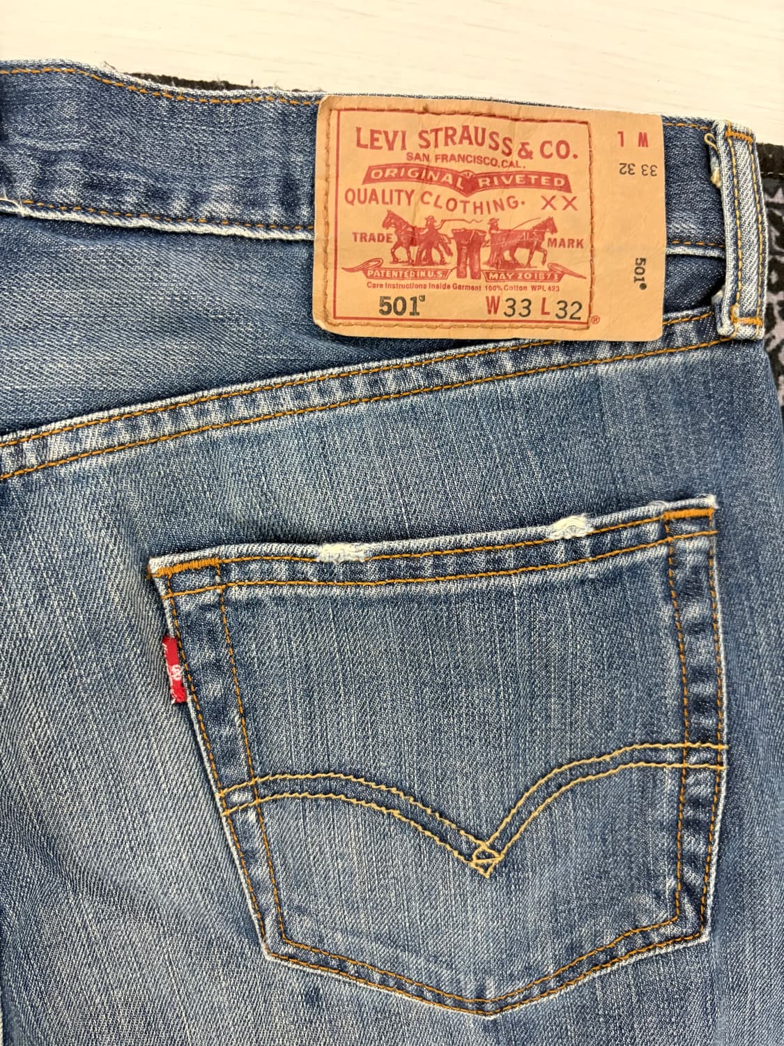 리바이스 501 데님 33/32 상품이미지4