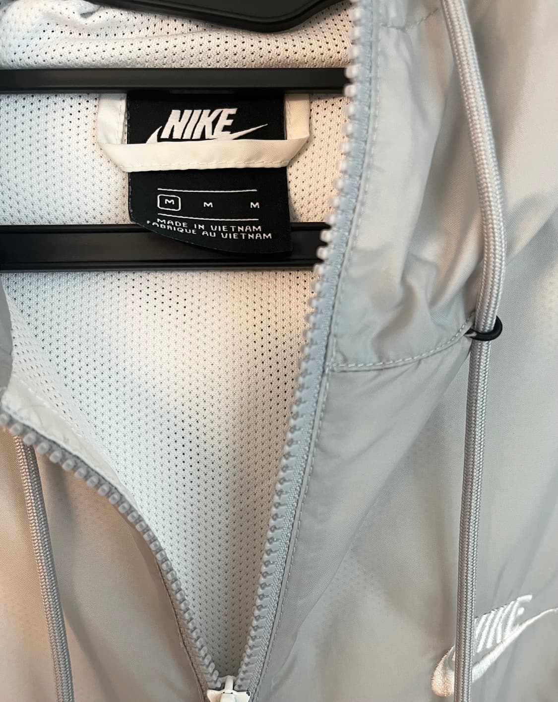 나이키 NSW 윈드러너 후드 바람막이 화이트/그레이 (M)  상품이미지4