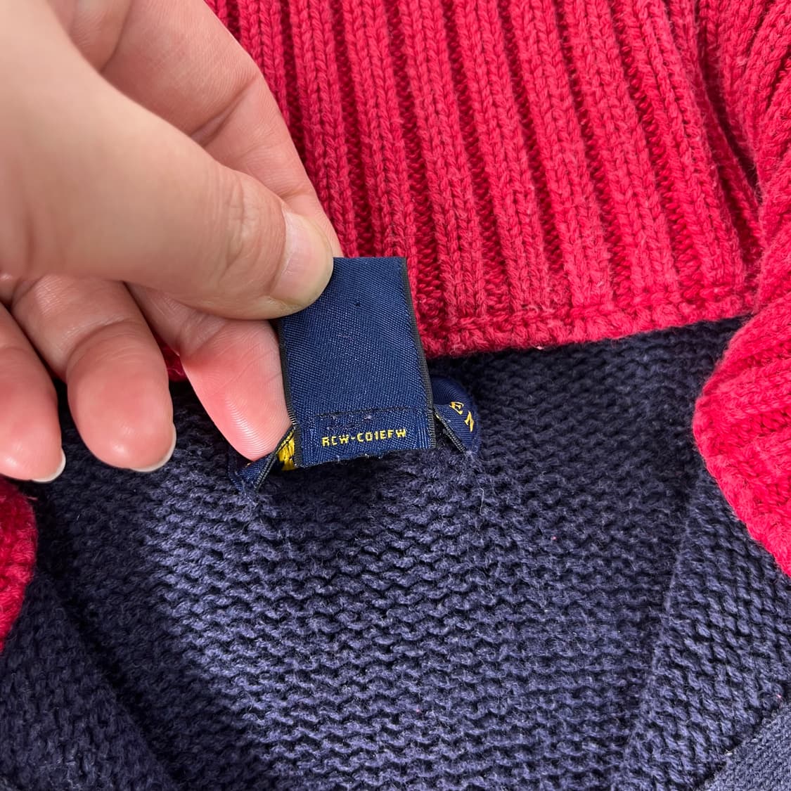 95 폴로랄프로렌 빅포니 3 반집업 니트 상품이미지3