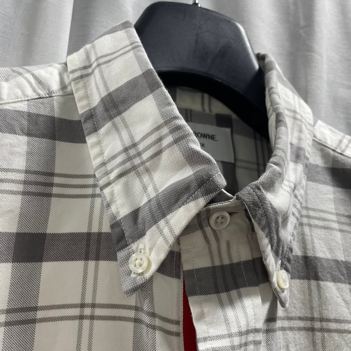 톰브라운/ 트리콜로 테이핑 그레이 체크 셔츠/ 3 상품이미지3