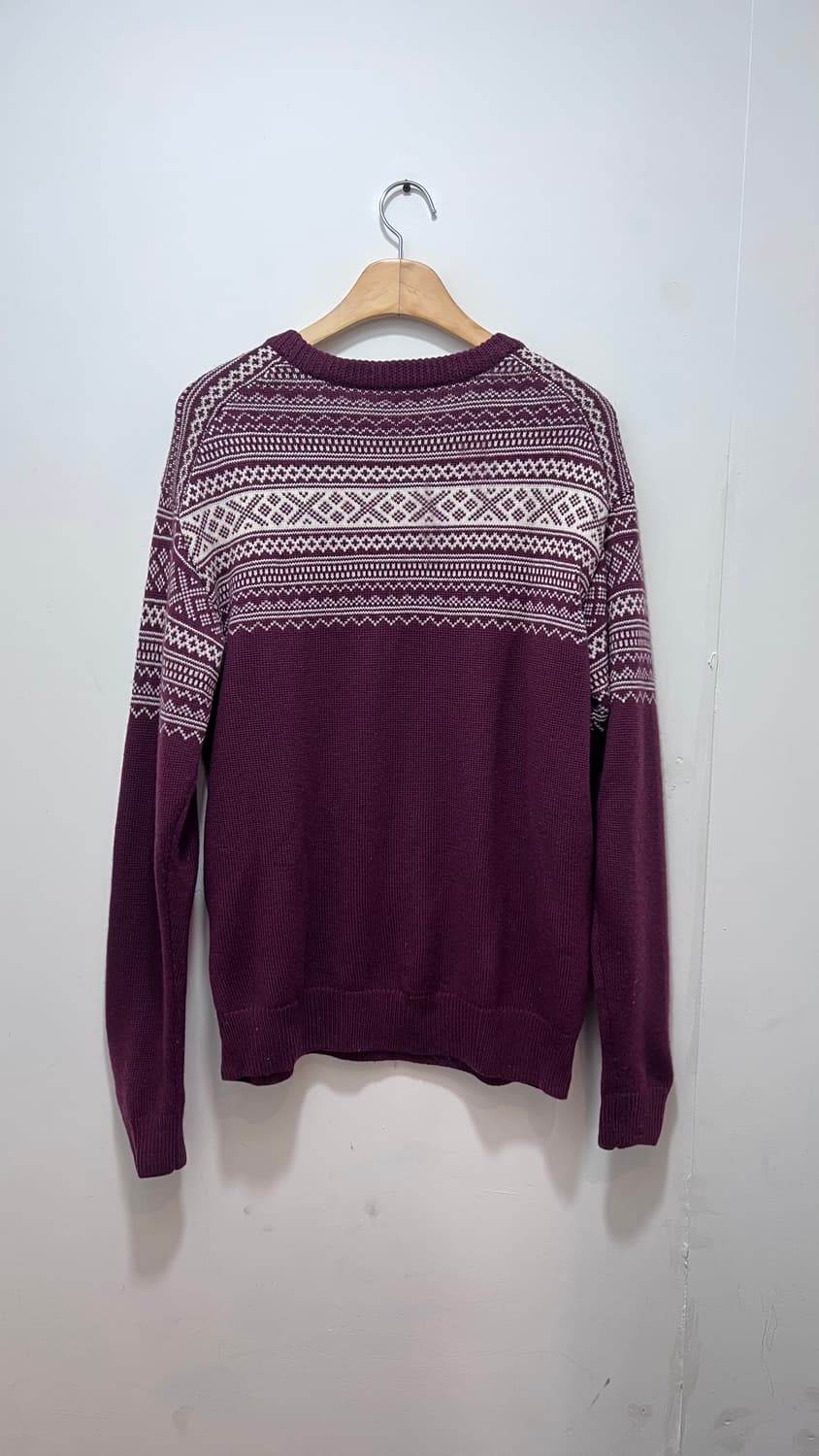 Beauty&Youth 뷰티앤유스 버건디 패턴 니트  상품이미지4