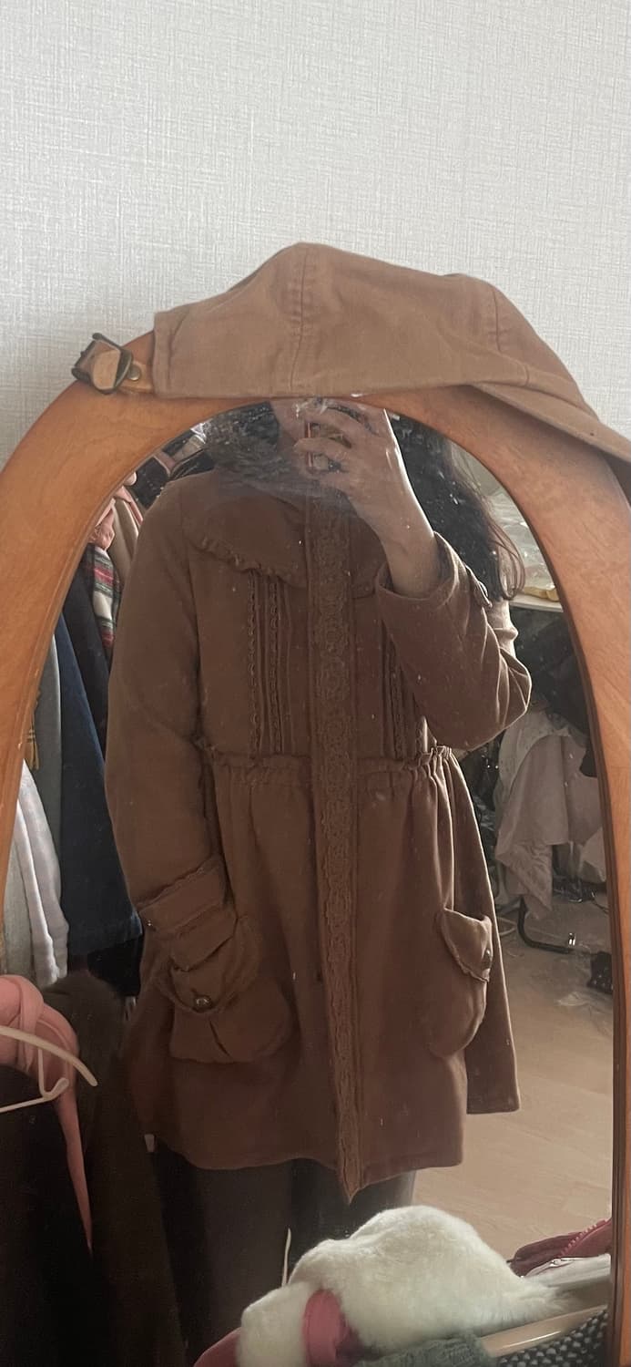 모리걸 빈티지 엑시즈팜 axes femme 퍼 후드 코트 🧡🤎🎀 상품이미지4