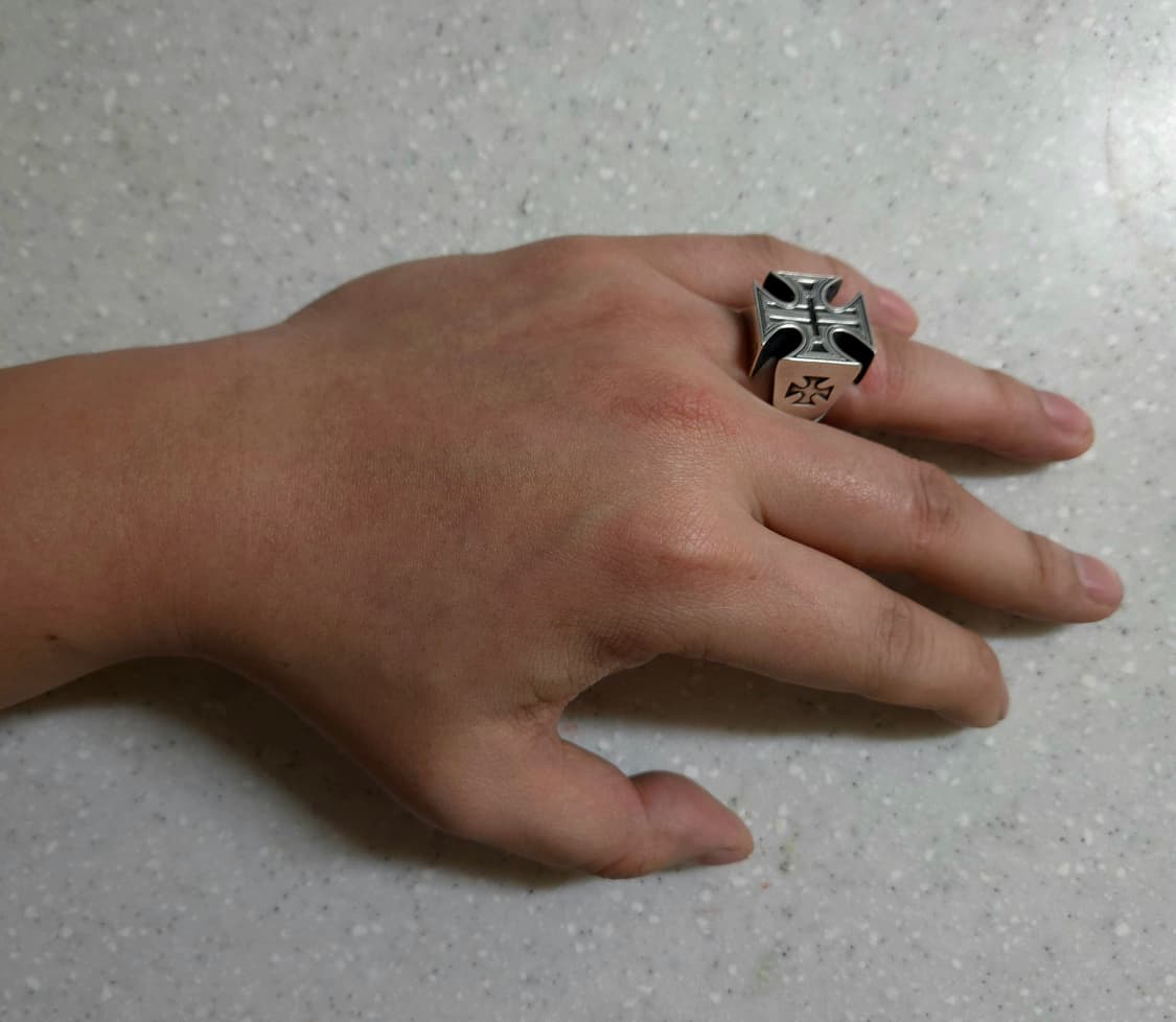 국내 단 한점 WWE 트리플H 아이언크로스 실버링 한정판/크롬하츠 상품이미지7