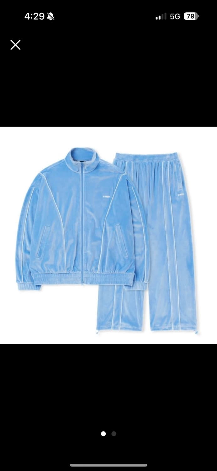 널디 벨루아 트레이닝 세트 (상의) 상품이미지1