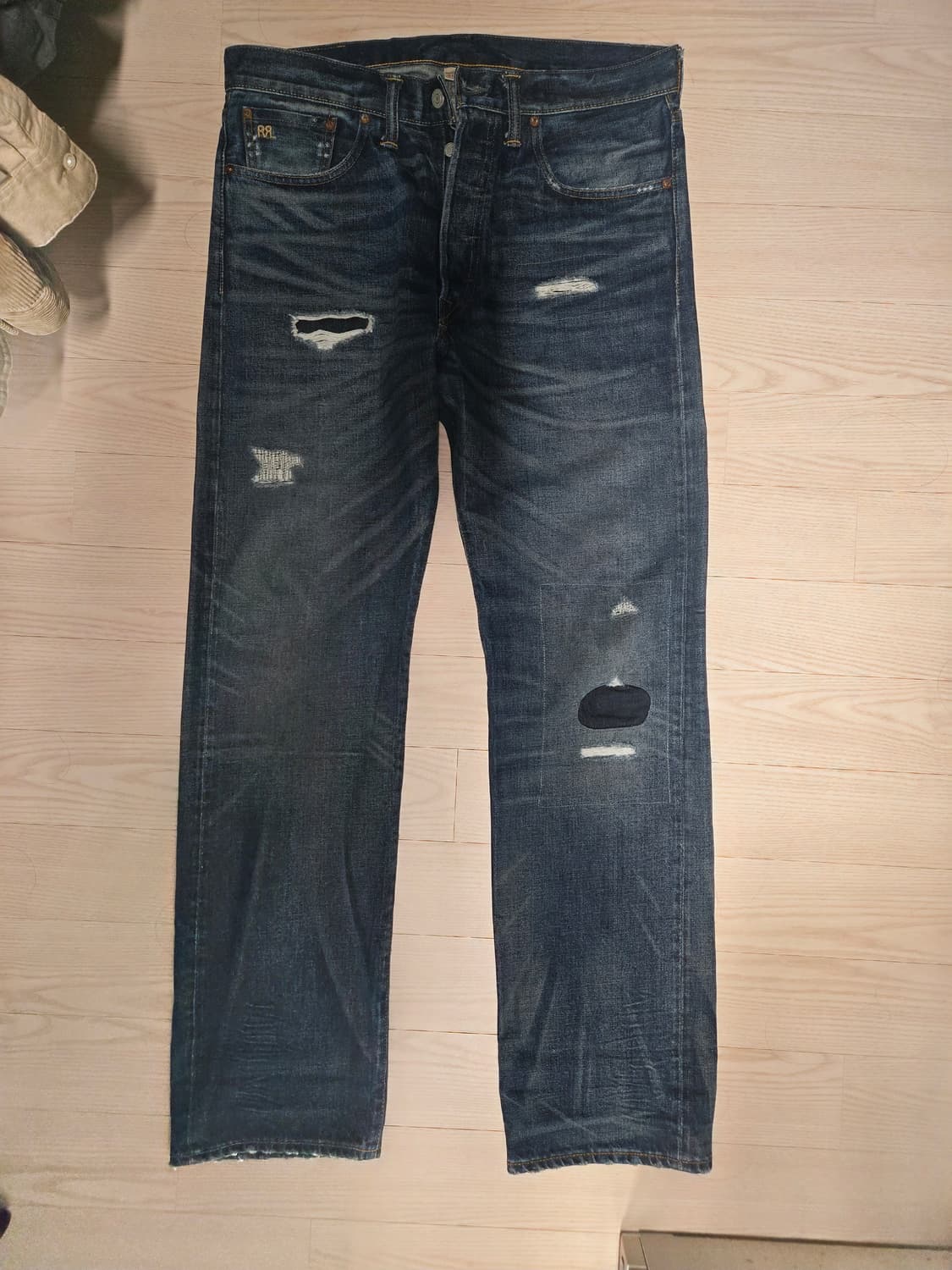 RRL 더블알엘 홀리 셀비지 스트레이트진 상품이미지1