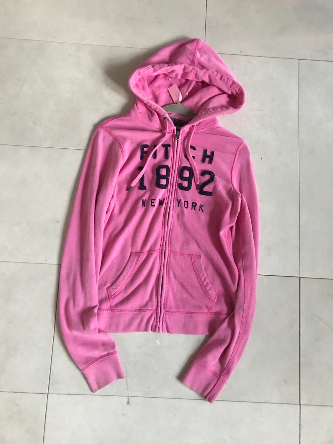 아베크롬비 네이비핑크 슬림핏 후드집업 상품이미지8